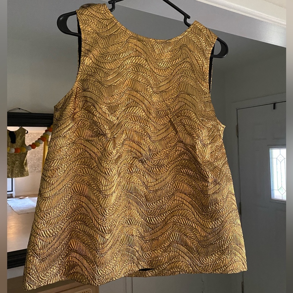 J. Crew Collection Gold Metallic Shell